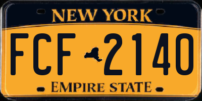 NY license plate FCF2140