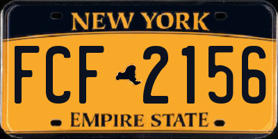 NY license plate FCF2156