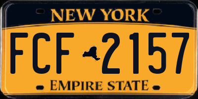 NY license plate FCF2157