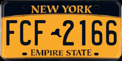 NY license plate FCF2166