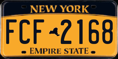 NY license plate FCF2168