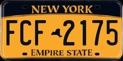 NY license plate FCF2175