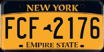 NY license plate FCF2176