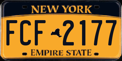 NY license plate FCF2177
