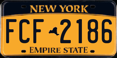 NY license plate FCF2186