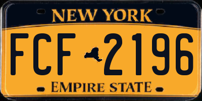 NY license plate FCF2196