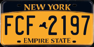 NY license plate FCF2197