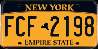 NY license plate FCF2198