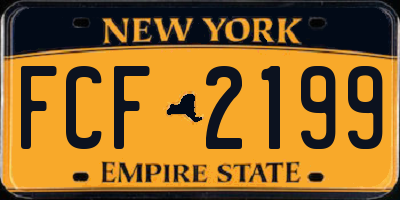 NY license plate FCF2199