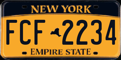NY license plate FCF2234