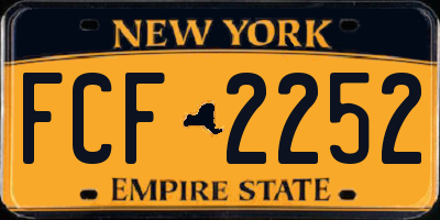 NY license plate FCF2252