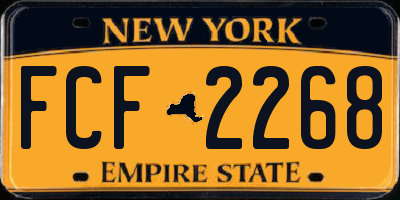 NY license plate FCF2268