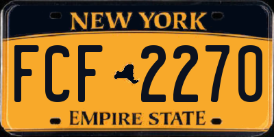 NY license plate FCF2270