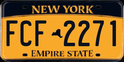 NY license plate FCF2271