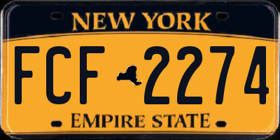 NY license plate FCF2274