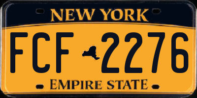 NY license plate FCF2276