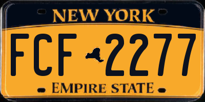 NY license plate FCF2277
