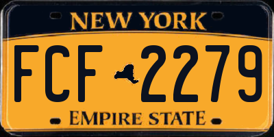 NY license plate FCF2279