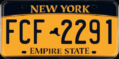 NY license plate FCF2291