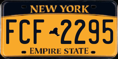 NY license plate FCF2295