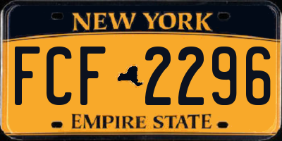 NY license plate FCF2296