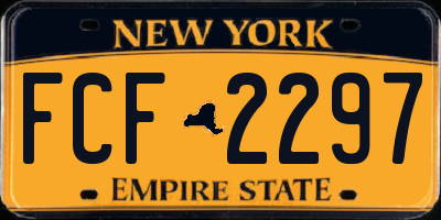 NY license plate FCF2297