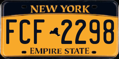 NY license plate FCF2298