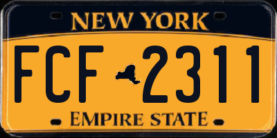 NY license plate FCF2311