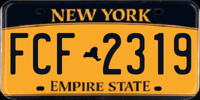 NY license plate FCF2319