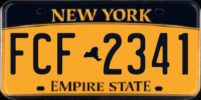 NY license plate FCF2341