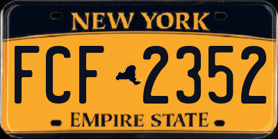 NY license plate FCF2352