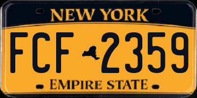 NY license plate FCF2359