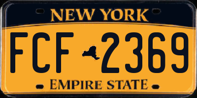 NY license plate FCF2369