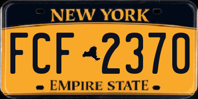 NY license plate FCF2370