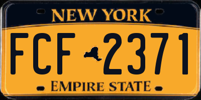 NY license plate FCF2371