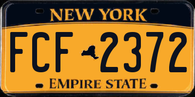 NY license plate FCF2372