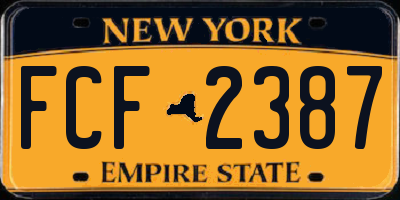 NY license plate FCF2387