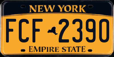 NY license plate FCF2390
