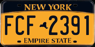 NY license plate FCF2391