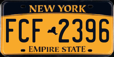 NY license plate FCF2396