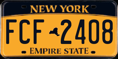 NY license plate FCF2408