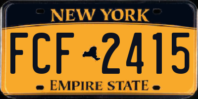 NY license plate FCF2415