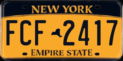 NY license plate FCF2417
