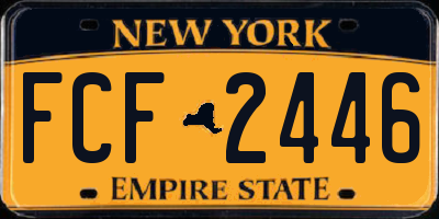 NY license plate FCF2446