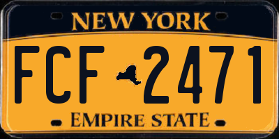 NY license plate FCF2471