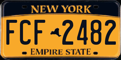 NY license plate FCF2482