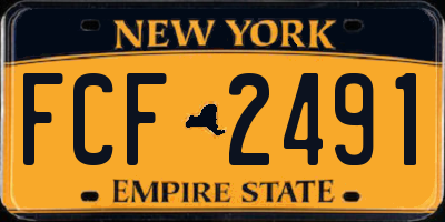 NY license plate FCF2491