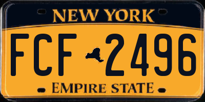 NY license plate FCF2496