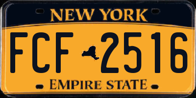 NY license plate FCF2516