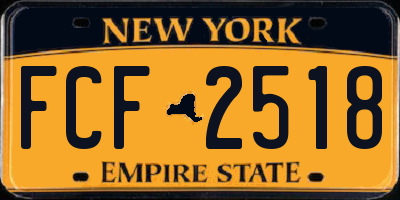 NY license plate FCF2518